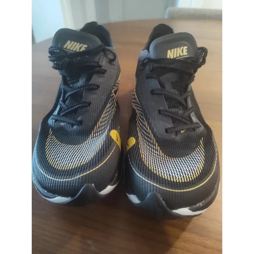 Nike ZoomX Vaporfly Next% 2 Black Gold Running Shoes CU4123-001 Womens 9.5